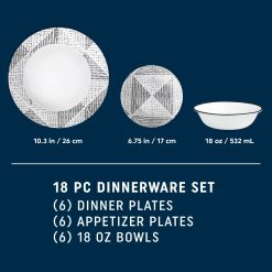 Alternative view of Odisha 18-piece Dinnerware Set, Service for 6