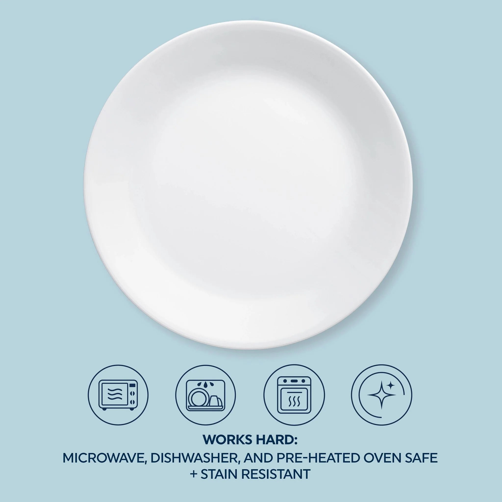 Winter Frost White 16-piece Mugless Dinnerware Set, Service for 4 - Image 2