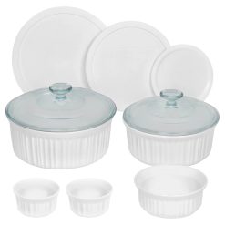 French White 10-piece Round Bakeware Set