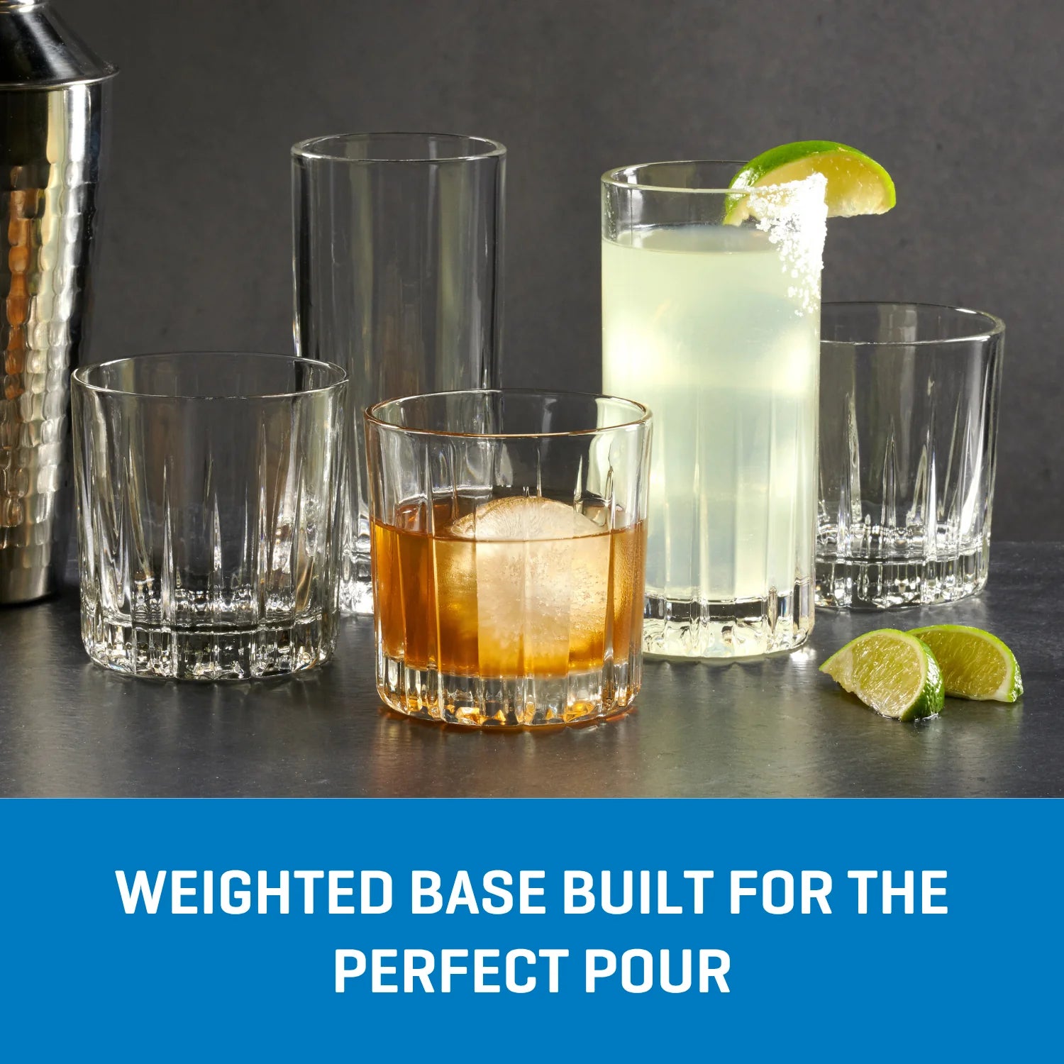 Traze PRE Highball Glasses (4-Pieces), 12-ounce, Dishwasher Safe - Image 3