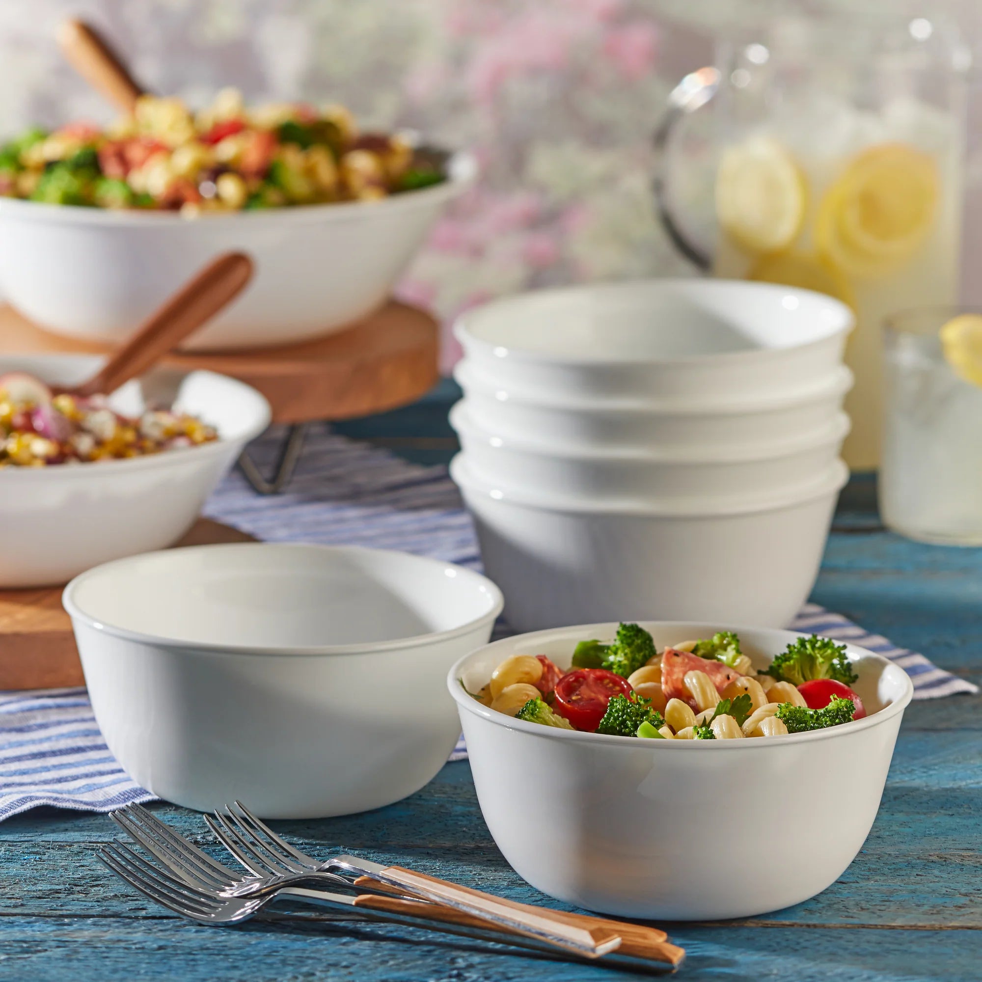 Winter Frost White 28-ounce Large Soup Bowls, 6-pack - Image 6