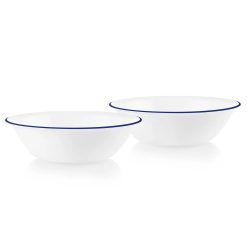 Brilliant Blue Banded 2-quart Serving Bowls, 2-pack