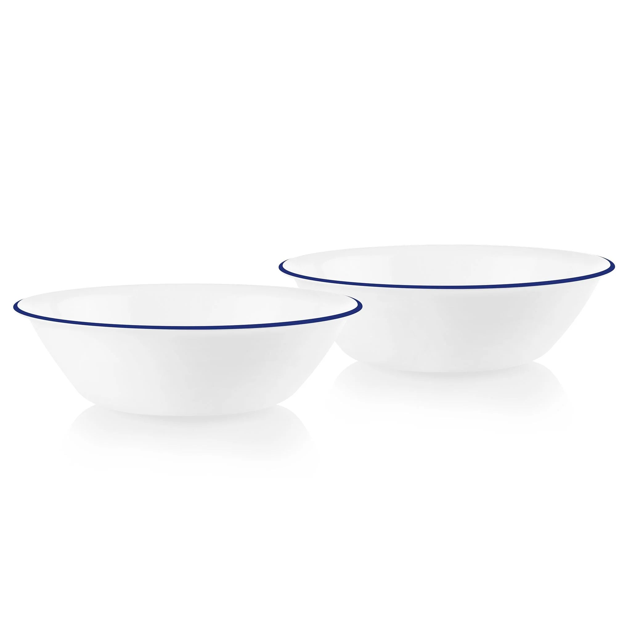 Brilliant Blue Banded 2-quart Serving Bowls, 2-pack