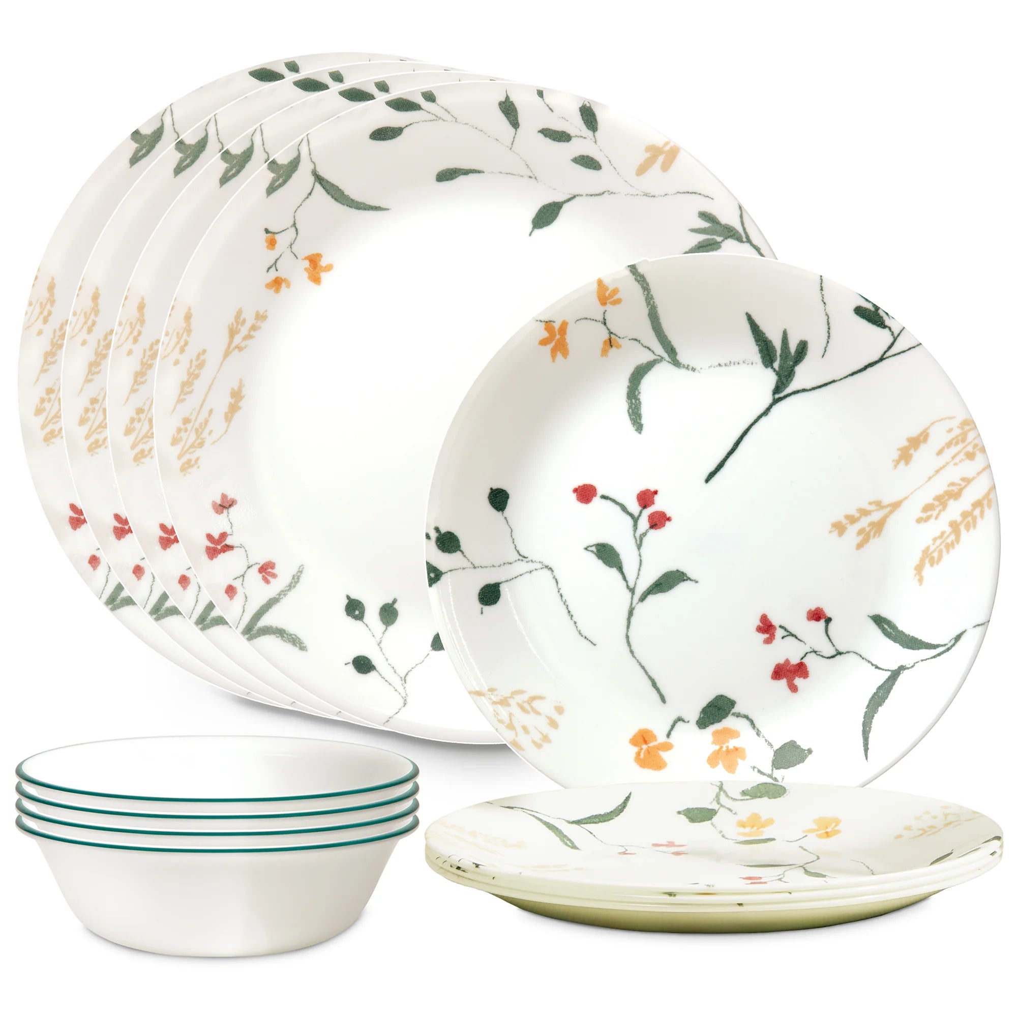 Wildflower Scatter 12-piece Dinnerware Set, Service for 4