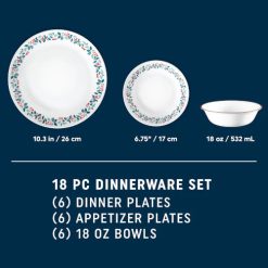 Alternative view of Winter Berries 18-pc Dinnerware Set, Service for 6