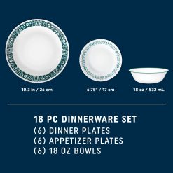 Alternative view of Penelope 18-piece Dinnerware Set, Service for 6