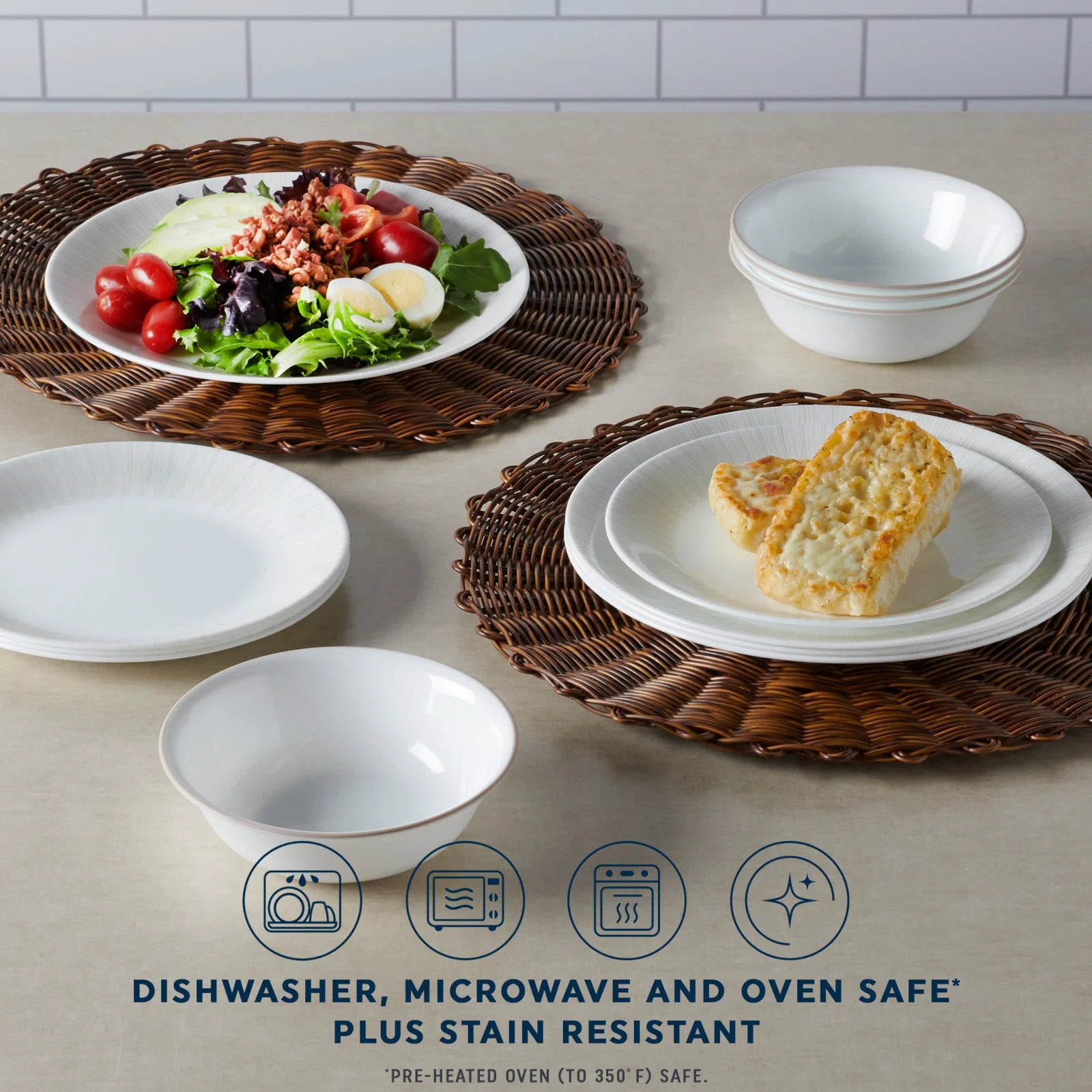 Hushed Lines 12-piece Dinnerware Set, Service for 4 - Image 4
