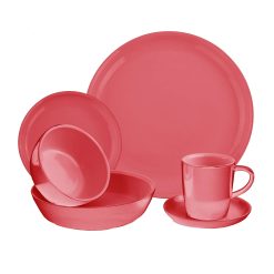 6-piece Vermilion Dinnerware Set , Service for 1