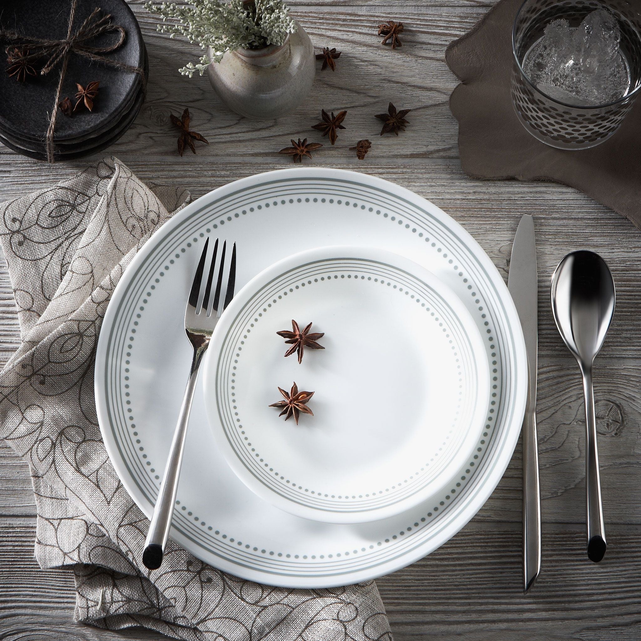 Mystic Gray 78-piece Dinnerware Set, Service for 12 - Image 4