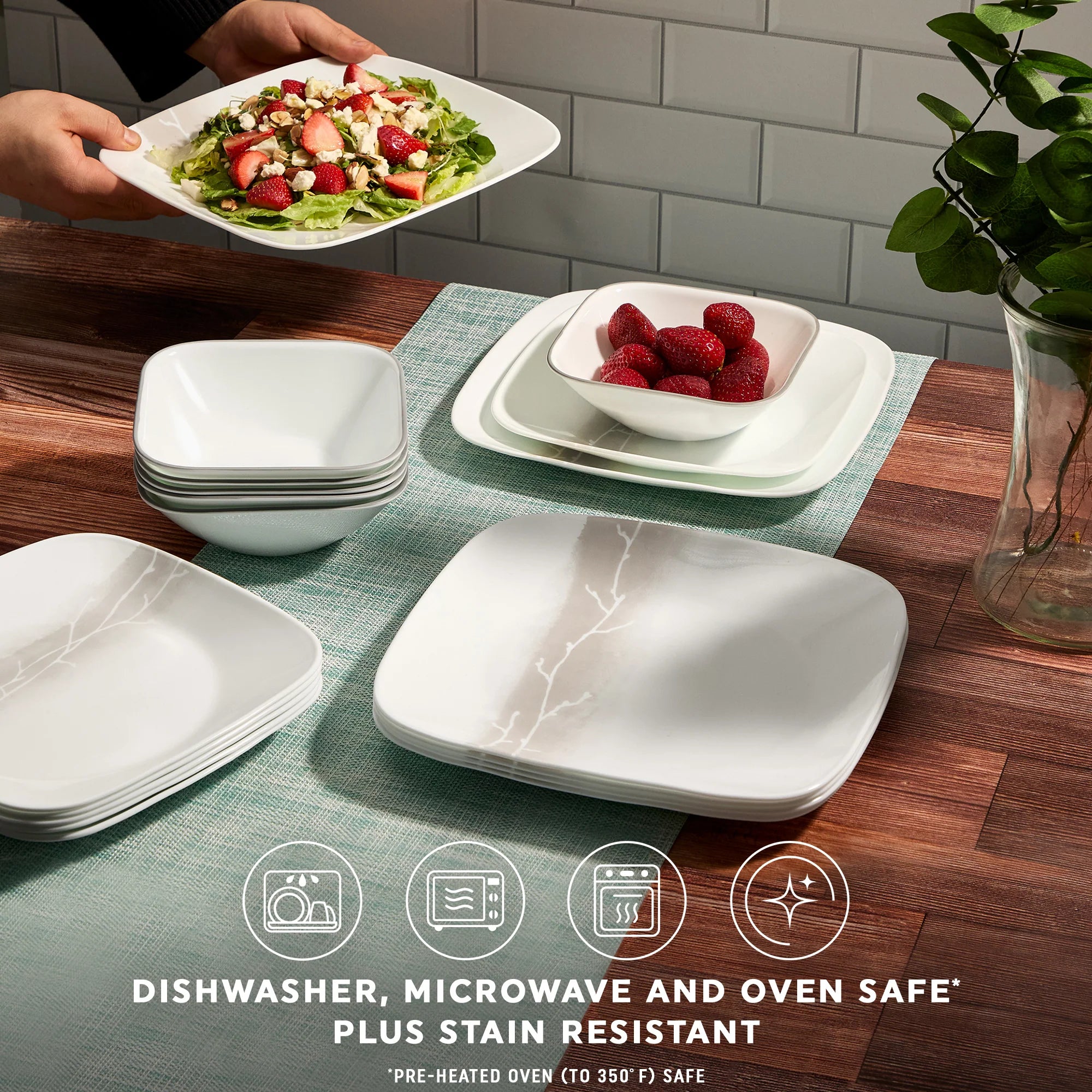 Wandering Groves 12-piece Dinnerware Set, Service for 4 - Image 2