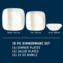 Alternative view of Square Wandering Grove 18-piece Dinnerware Set, Service for 6