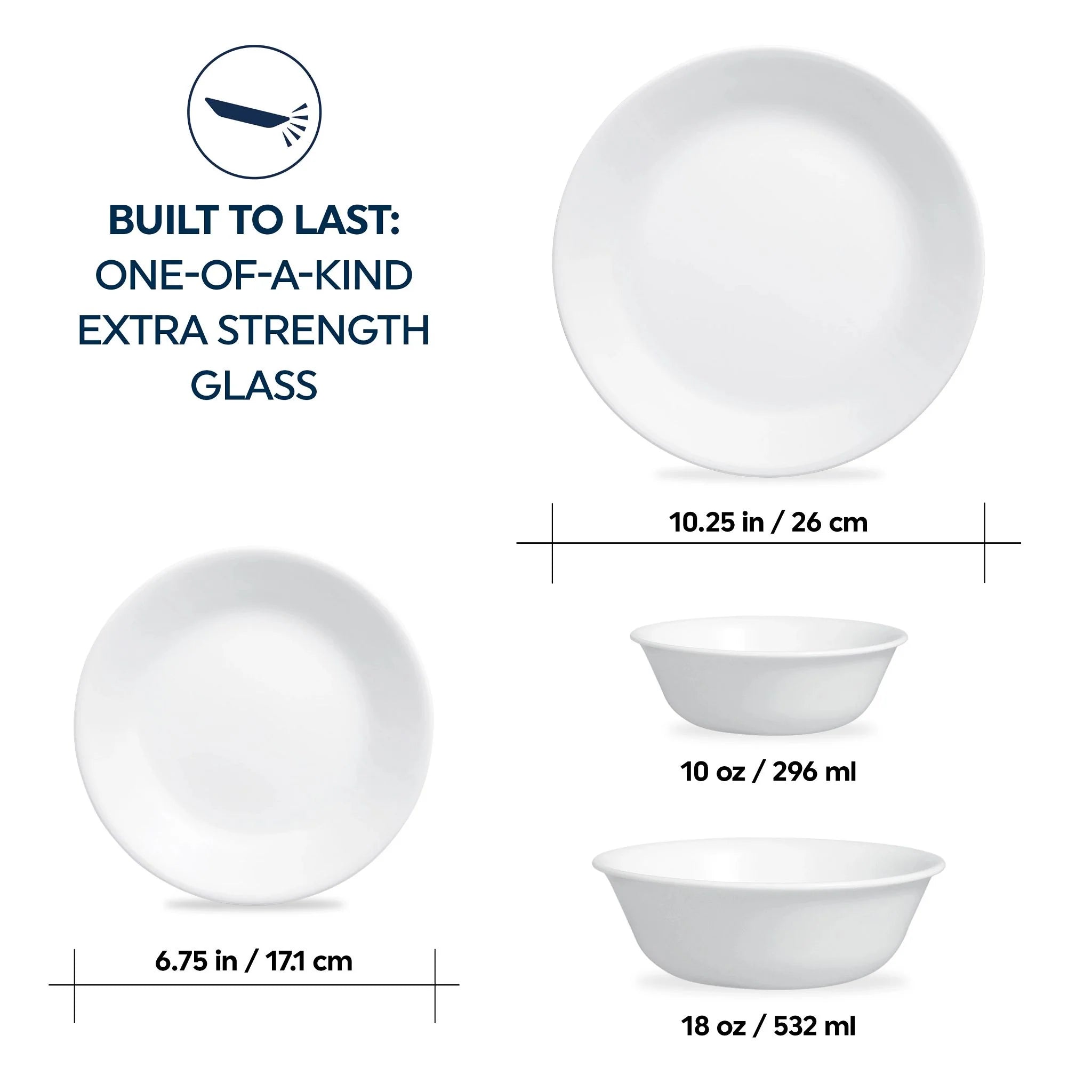 Winter Frost White 16-piece Mugless Dinnerware Set, Service for 4 - Image 7
