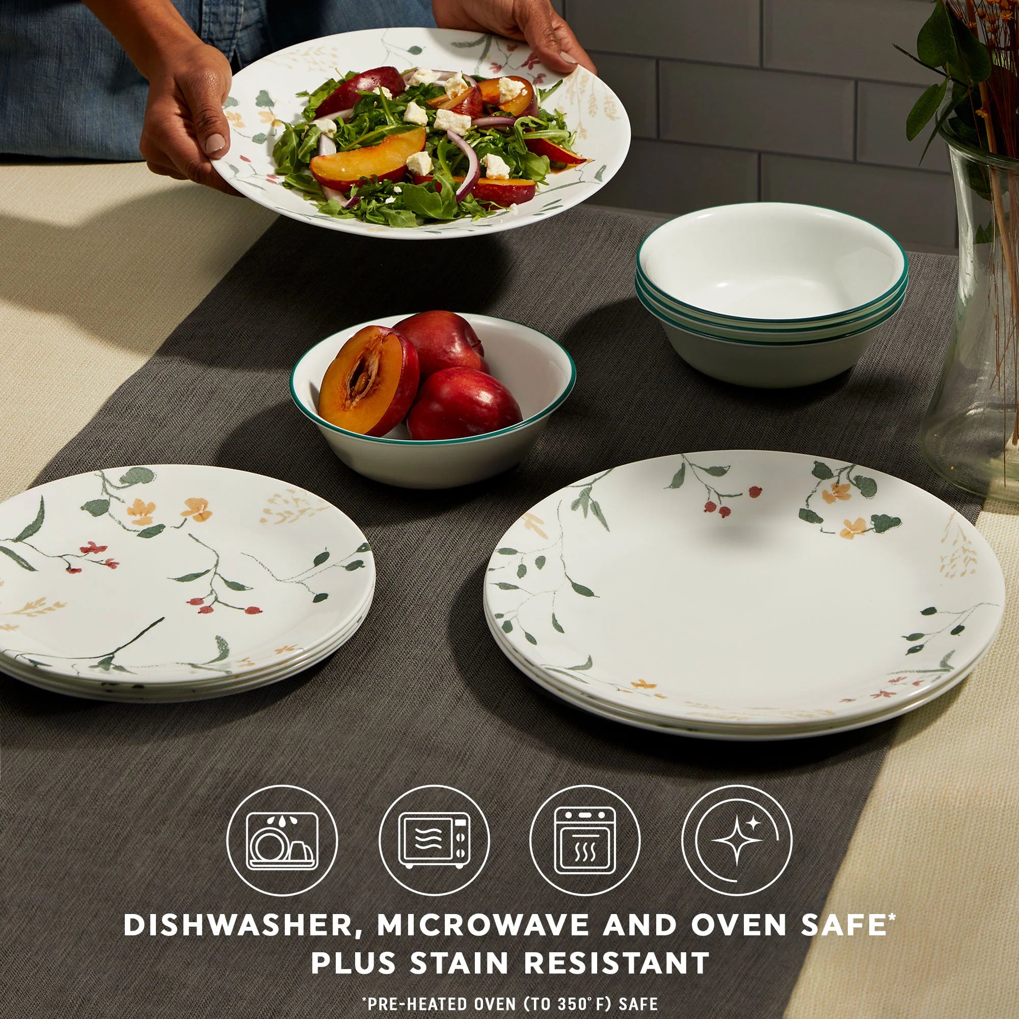 Wildflower Scatter 12-piece Dinnerware Set, Service for 4 - Image 5