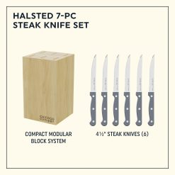 Alternative view of Halsted 7-piece Steak Knife Set