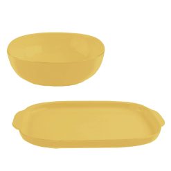 2-piece Serving Set, Curry Yellow