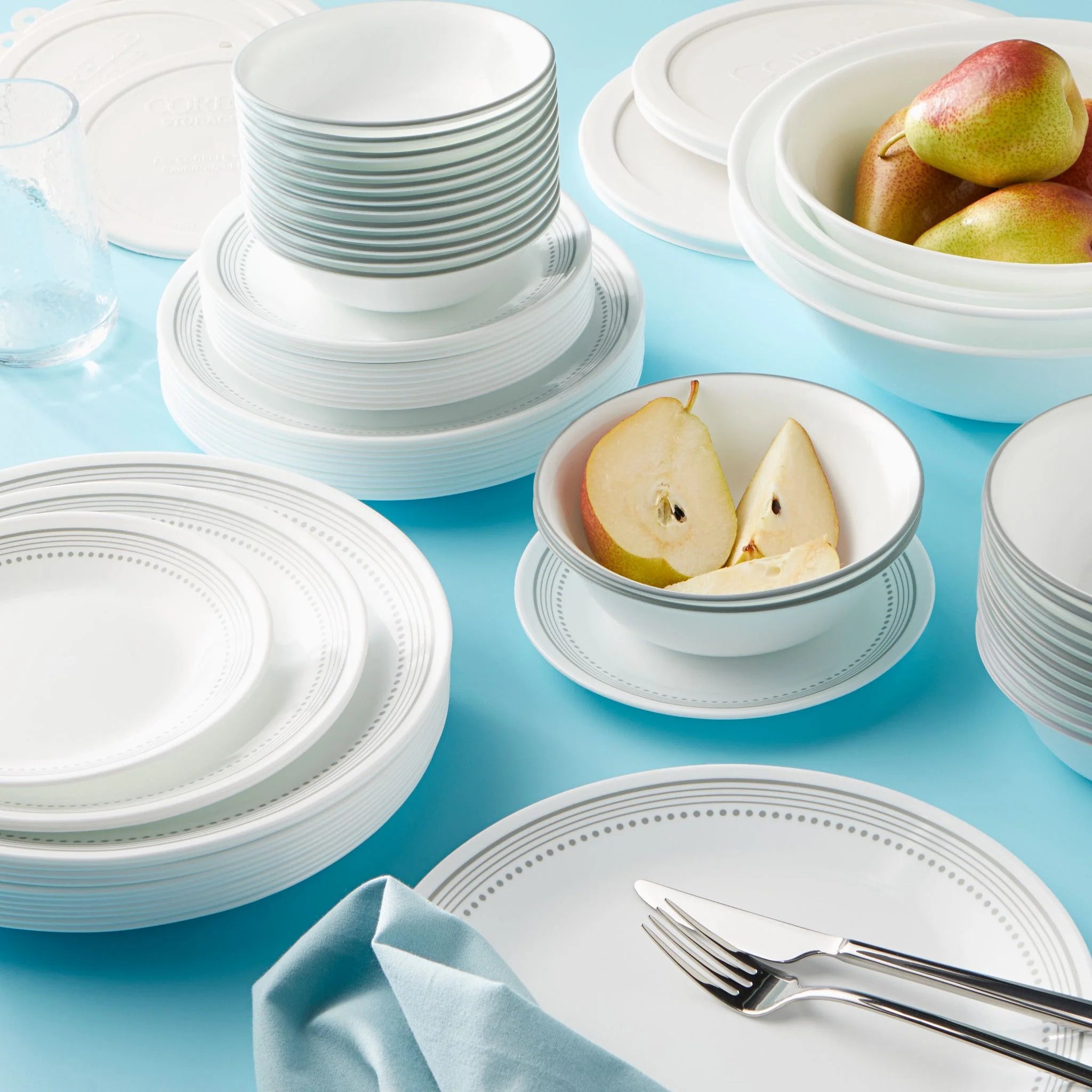 Mystic Gray 78-piece Dinnerware Set, Service for 12 - Image 2