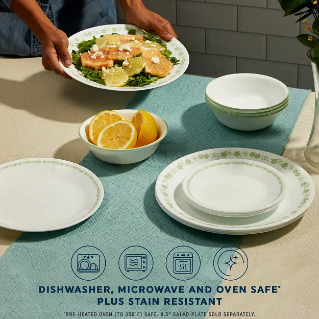 Spring Blossom Green 18-piece Dinnerware Set, Service for 6 - Image 4