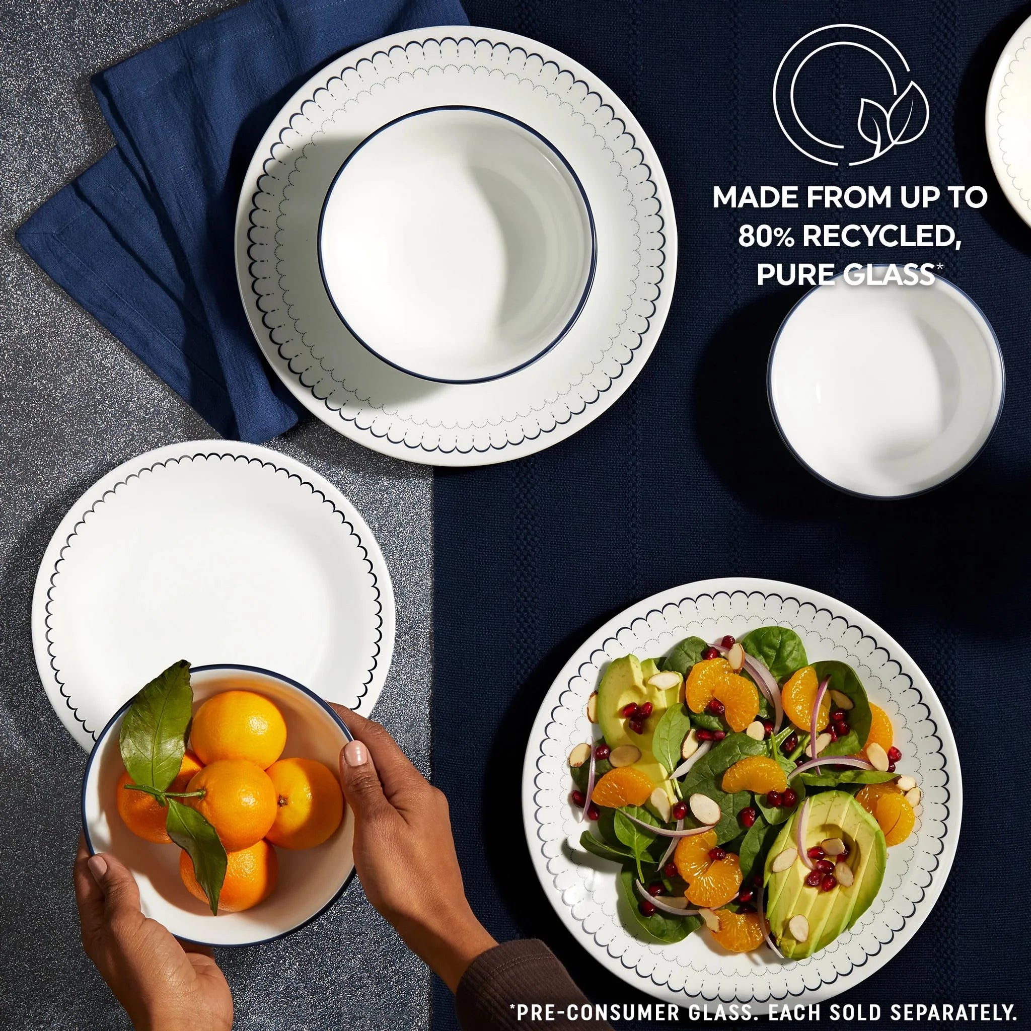 Caspian Lace 8.5 Lunch Plate, 6 pack - Image 6