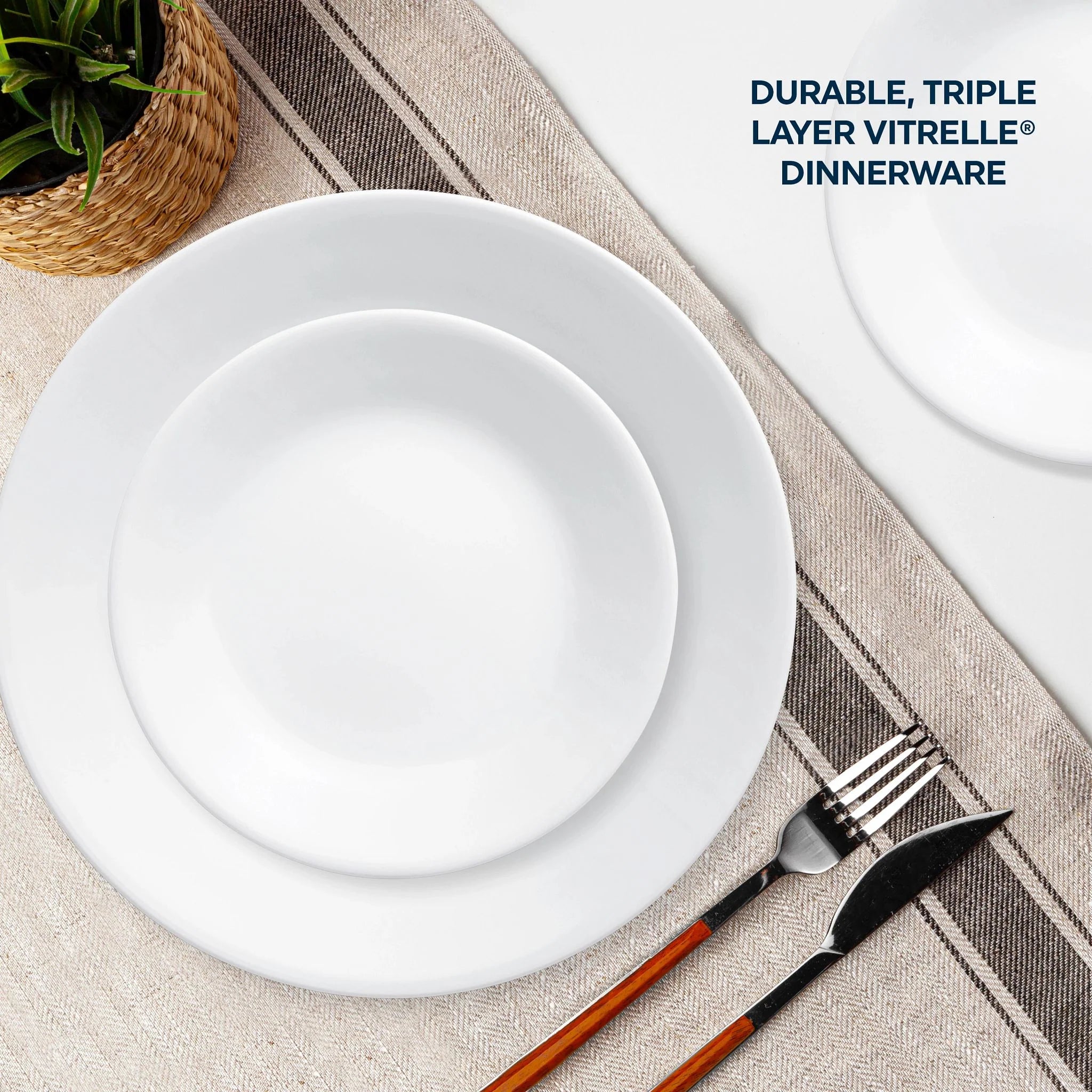 Winter Frost White 16-piece Mugless Dinnerware Set, Service for 4 - Image 8