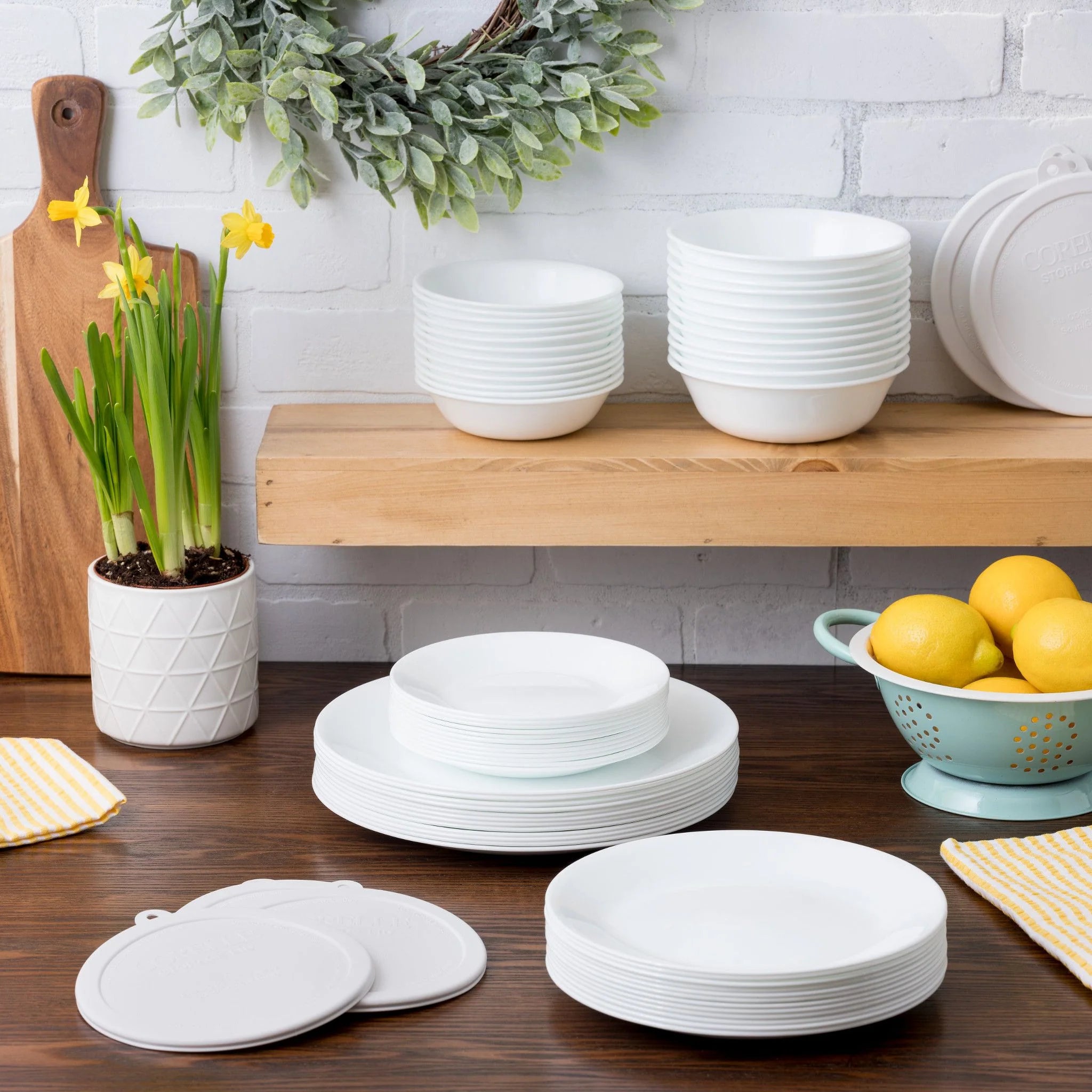 Winter Frost White 66-piece Dinnerware Set, Service for 12 - Image 3