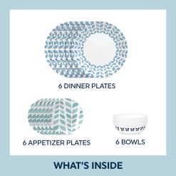 Alternative view of Global Collection Northern Pines 18-piece Dinnerware Set, Service for 6