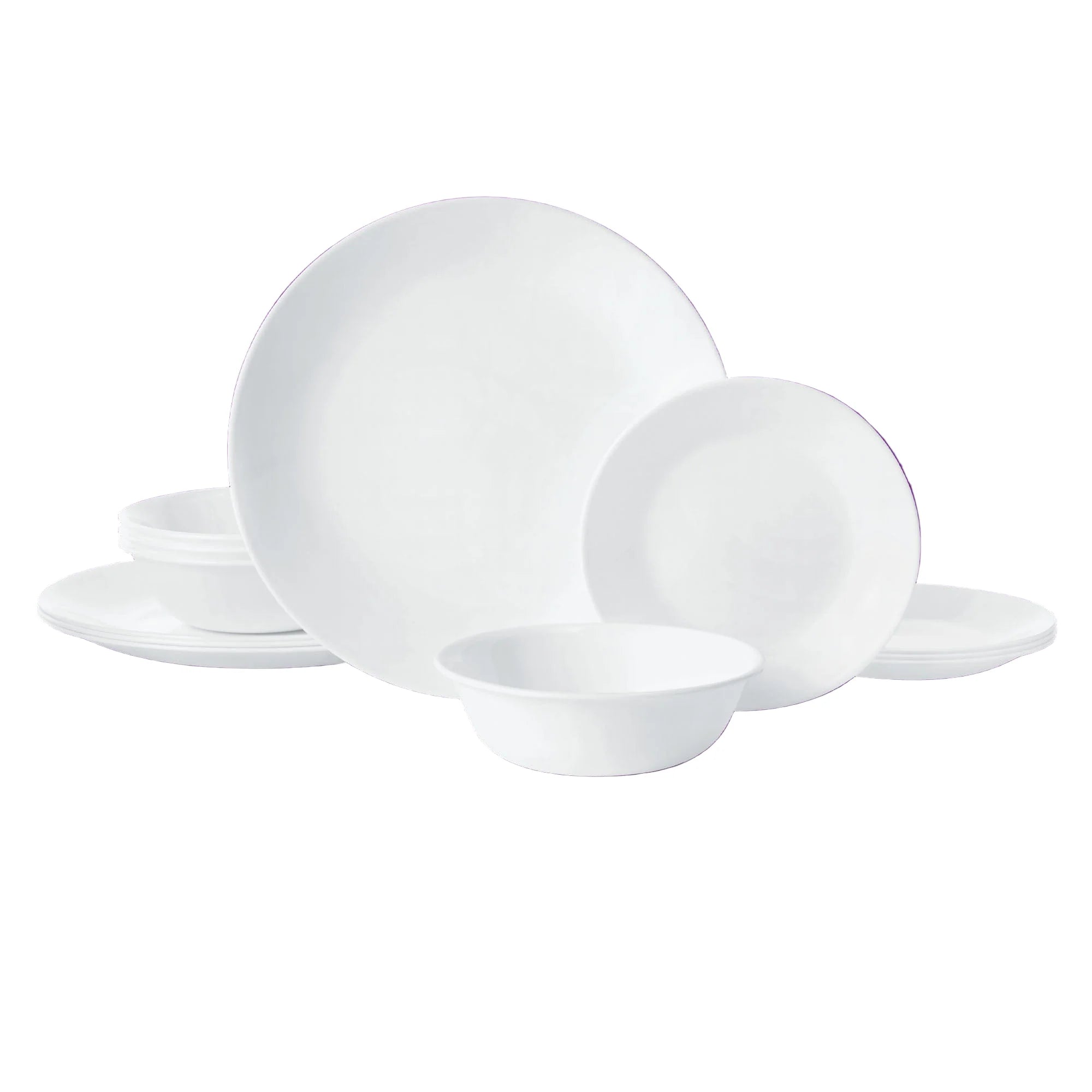 Winter Frost White 12-piece Dinnerware Set, Service for 4