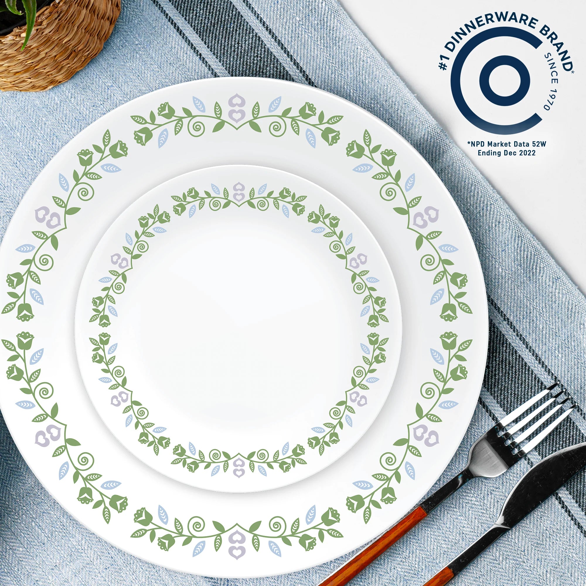 Bryndle 12-Piece Glass Dinnerware Set, Service for 4 - Image 3
